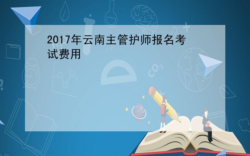 2017年云南主管护师报名考试费用