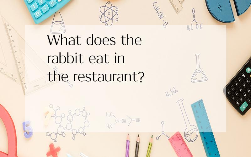 What does the rabbit eat in the restaurant?