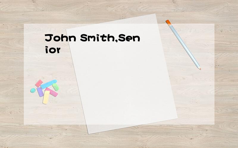 John Smith,Senior