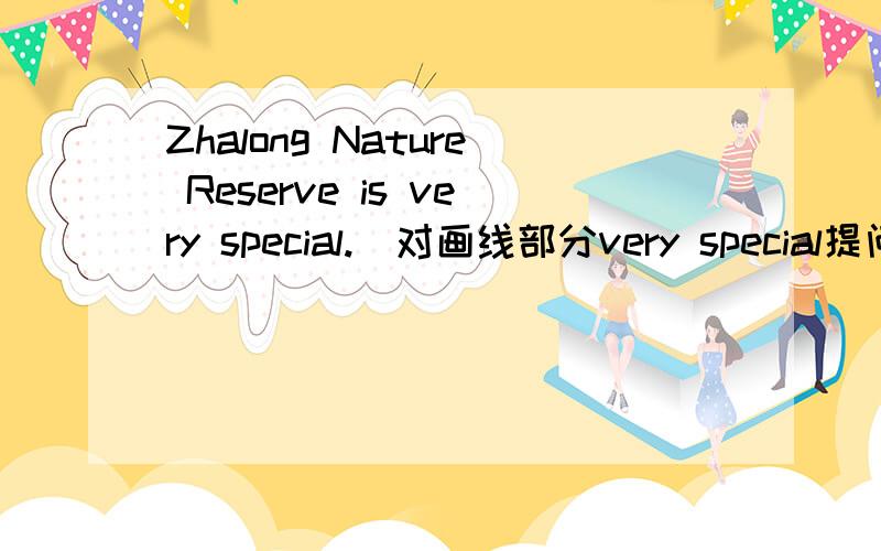 Zhalong Nature Reserve is very special.(对画线部分very special提问)用什么疑问代词啊?