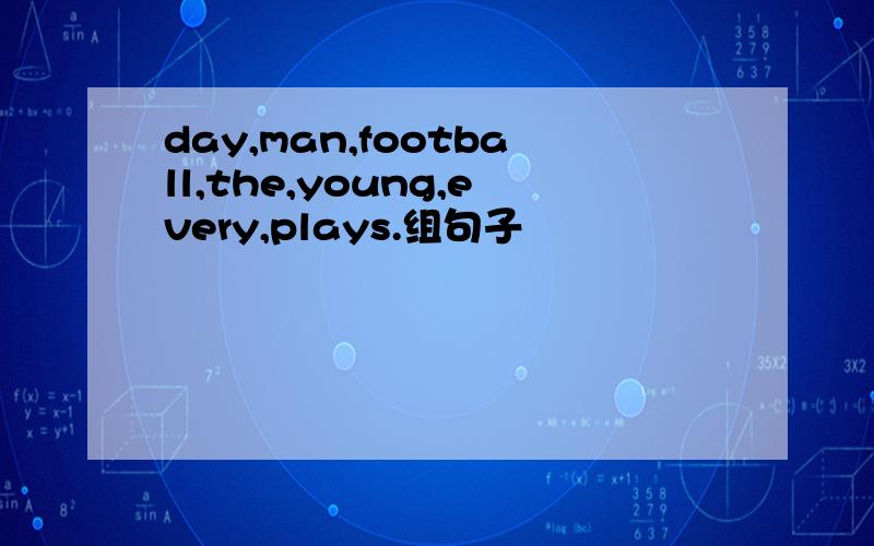 day,man,football,the,young,every,plays.组句子