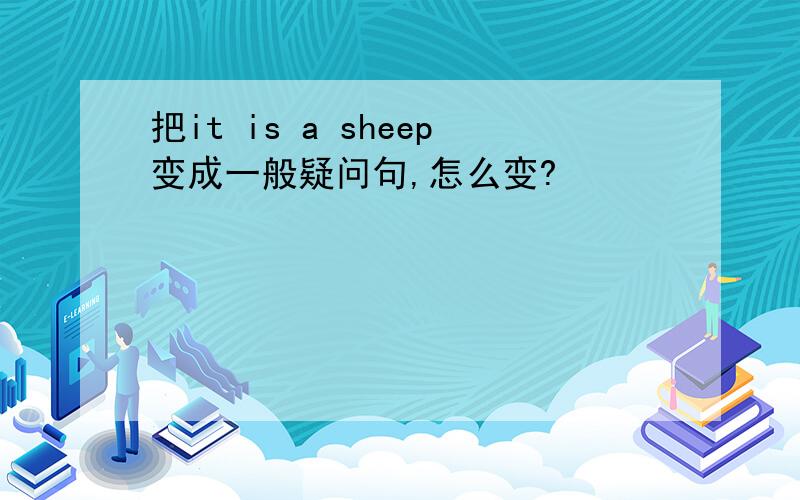 把it is a sheep变成一般疑问句,怎么变?