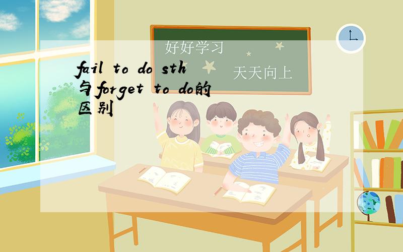 fail to do sth与forget to do的区别