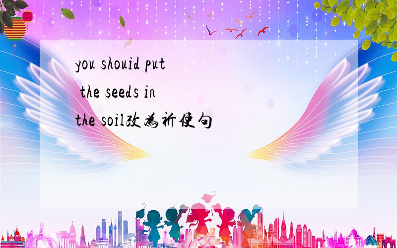 you shouid put the seeds in the soil改为祈使句