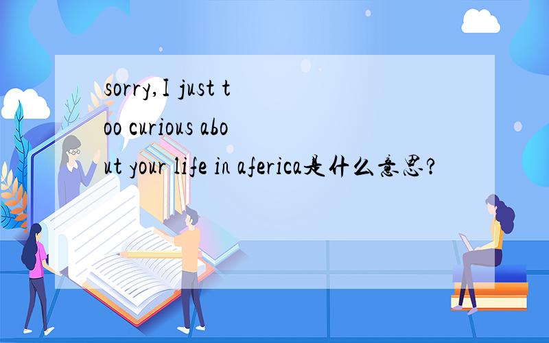 sorry,I just too curious about your life in aferica是什么意思?