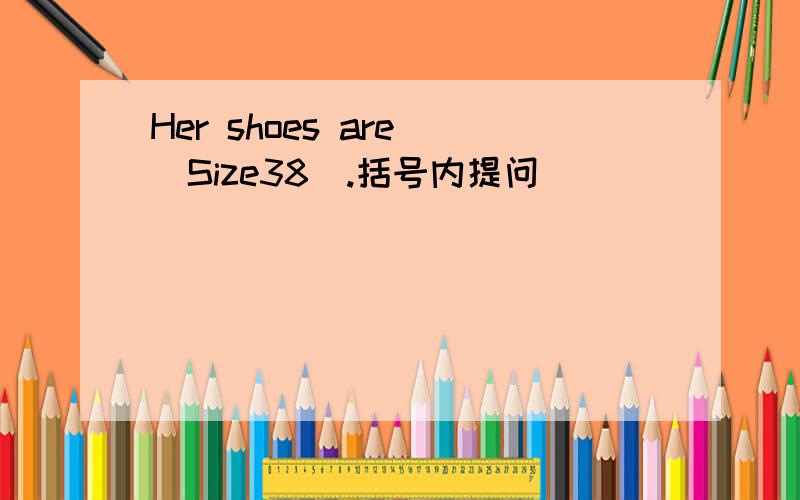 Her shoes are [Size38].括号内提问