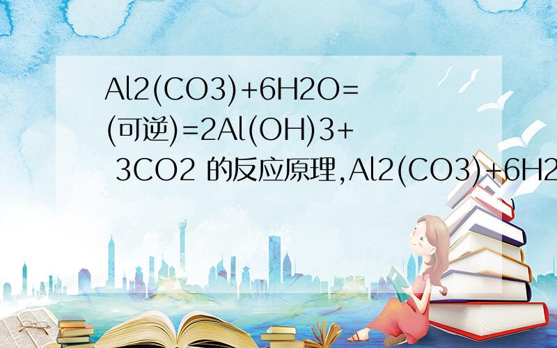 Al2(CO3)+6H2O=(可逆)=2Al(OH)3+ 3CO2 的反应原理,Al2(CO3)+6H2O=(可逆)=2Al(OH)3+ 3CO2 里面的co2是根据什么来的,反应原理说下,分式写下.不懂啊,这是双水解反应.那个是总式,我要分式啊,Al3+水解得到Al(OH)3 CO3