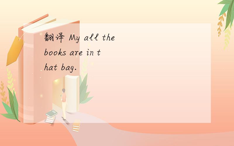 翻译 My all the books are in that bag.