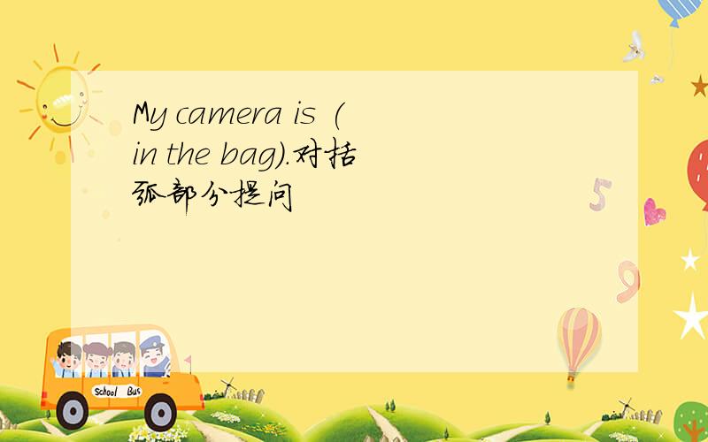 My camera is (in the bag).对括弧部分提问