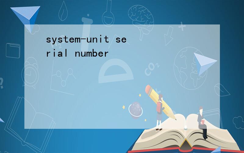 system-unit serial number