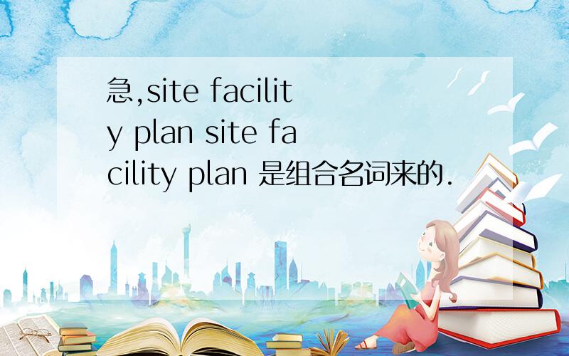 急,site facility plan site facility plan 是组合名词来的.