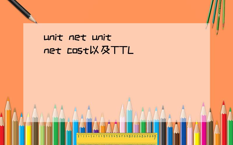 unit net unit net cost以及TTL