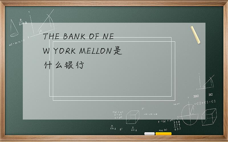THE BANK OF NEW YORK MELLON是什么银行