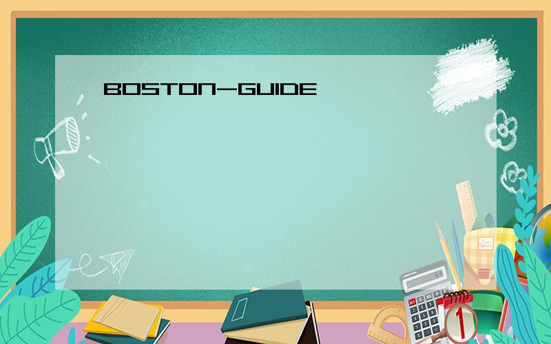 BOSTON-GUIDE