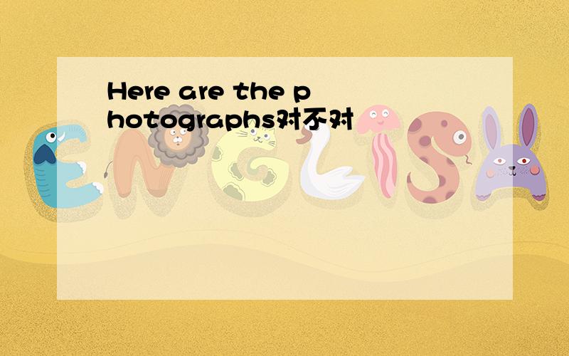 Here are the photographs对不对