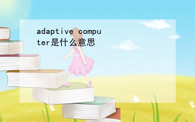 adaptive computer是什么意思