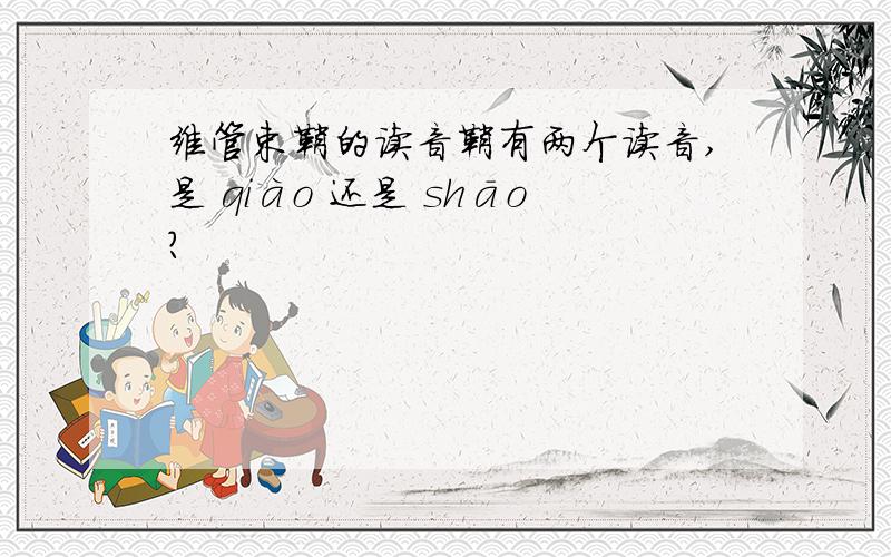 维管束鞘的读音鞘有两个读音,是 qiào 还是 shāo?