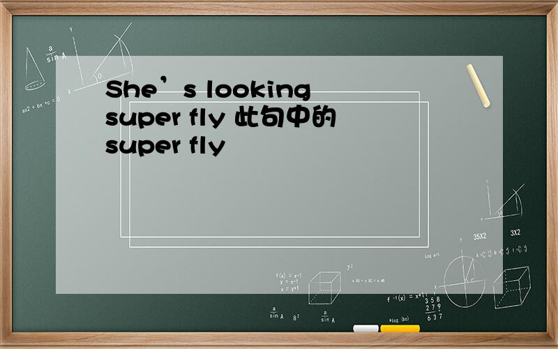 She’s looking super fly 此句中的super fly