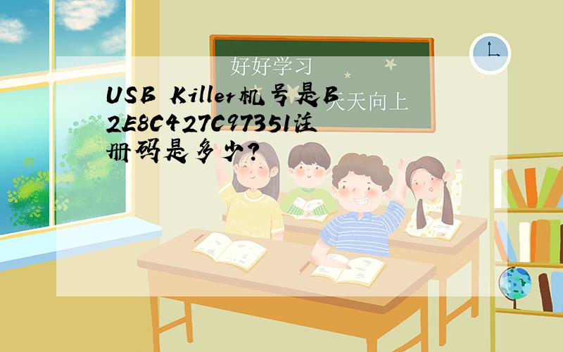 USB Killer机号是B2E8C427C97351注册码是多少?