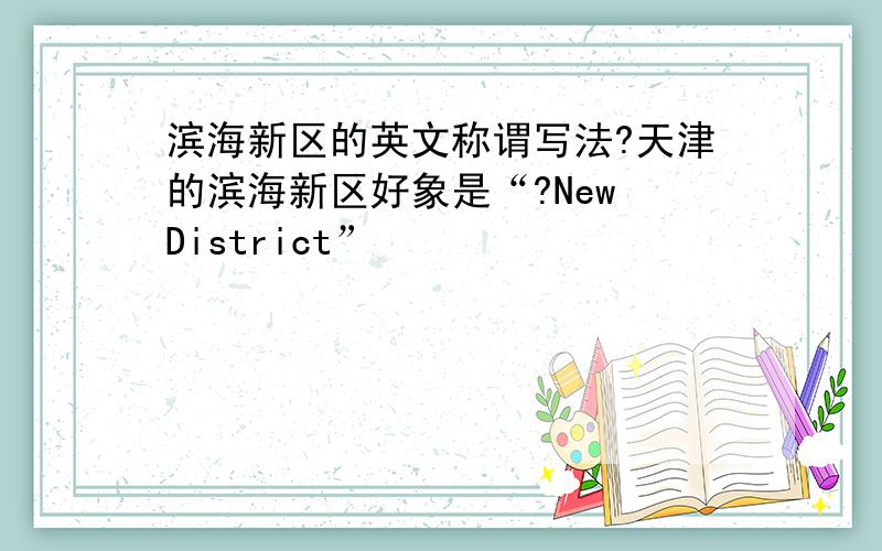 滨海新区的英文称谓写法?天津的滨海新区好象是“?New District”