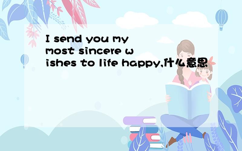 I send you my most sincere wishes to life happy,什么意思