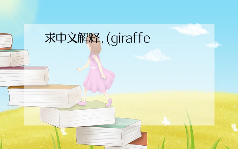 求中文解释.(giraffe