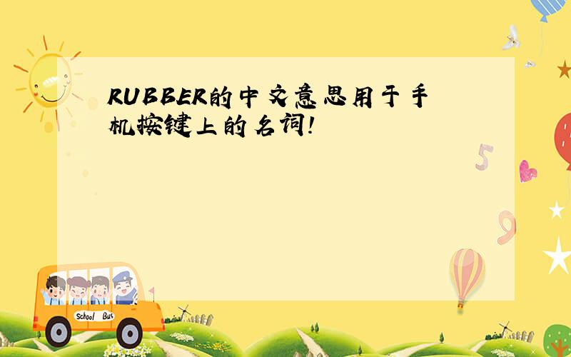 RUBBER的中文意思用于手机按键上的名词!