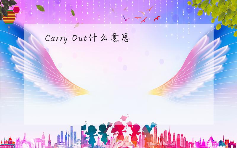 Carry Out什么意思