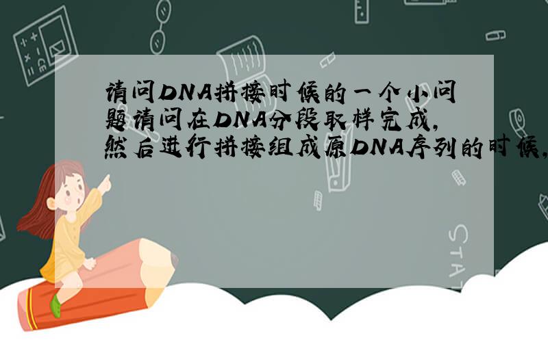 请问DNA拼接时候的一个小问题请问在DNA分段取样完成,然后进行拼接组成原DNA序列的时候,如果有的DNA分段是来自链1,有的是来自链2（链1的互补链）,这种情况应该怎么办呢.