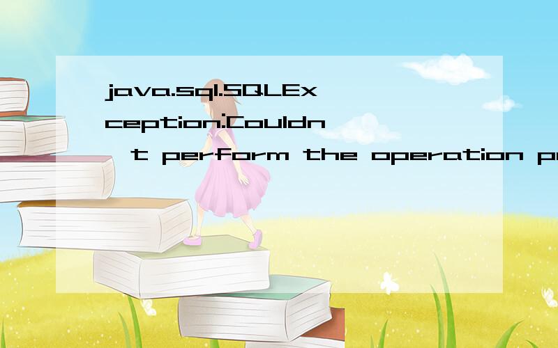 java.sql.SQLException:Couldn't perform the operation prepareStatement:You can't perform any operations on this connection.It has been automatically closed by Proxool for some reason (see logs).\x05at org.logicalcobwebs.proxool.WrappedConnection.invok