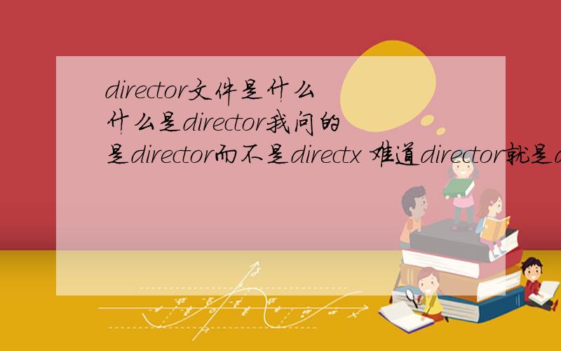 director文件是什么 什么是director我问的是director而不是directx 难道director就是directx?
