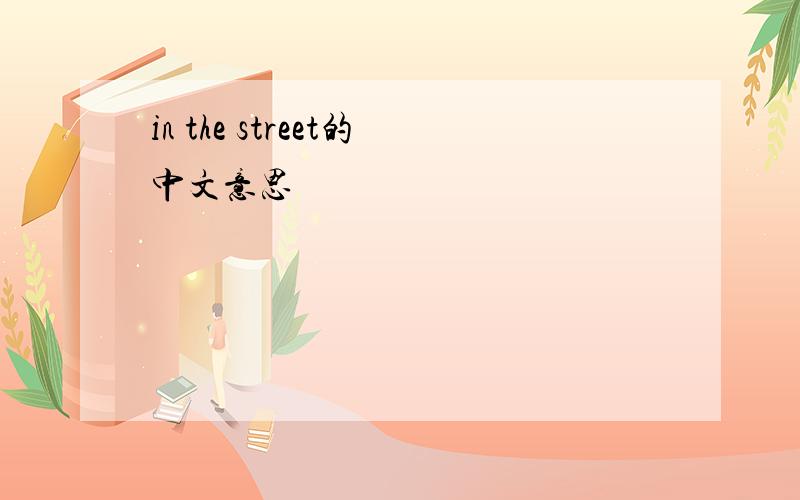 in the street的中文意思