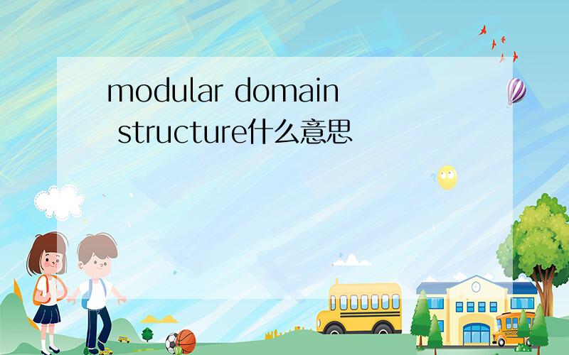 modular domain structure什么意思