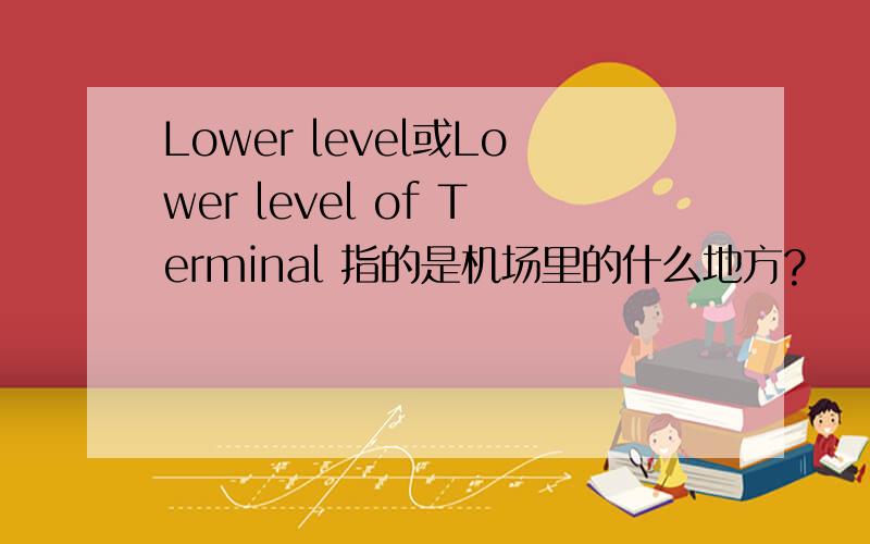Lower level或Lower level of Terminal 指的是机场里的什么地方?