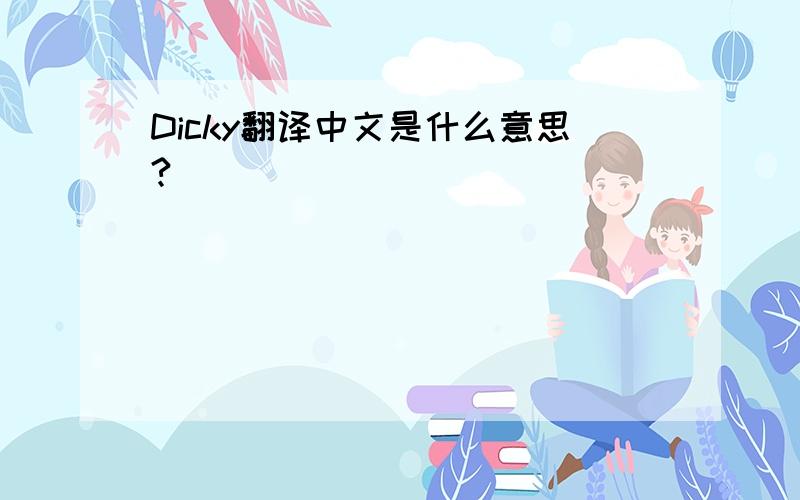 Dicky翻译中文是什么意思?