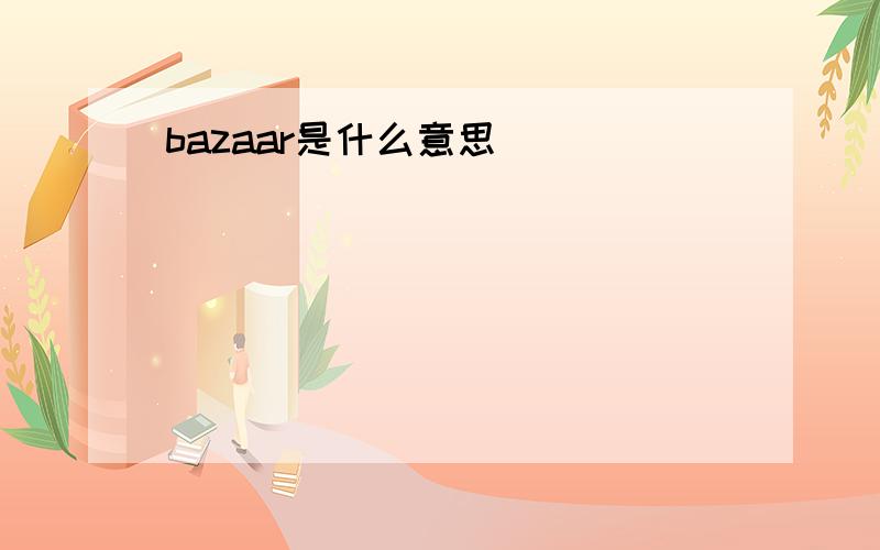 bazaar是什么意思