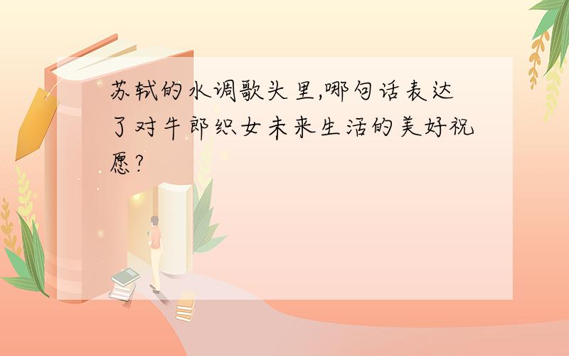 苏轼的水调歌头里,哪句话表达了对牛郎织女未来生活的美好祝愿?
