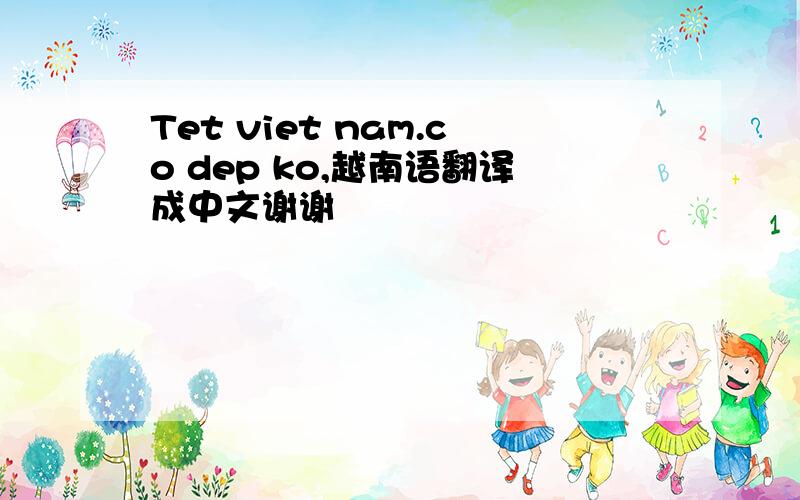 Tet viet nam.co dep ko,越南语翻译成中文谢谢