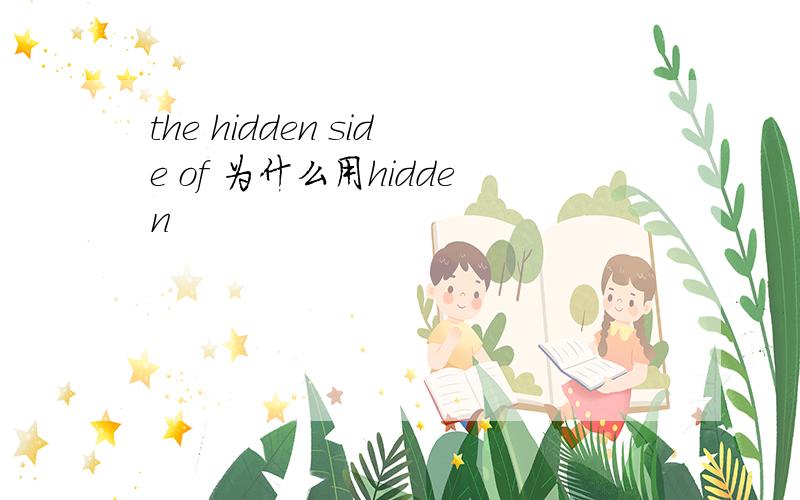the hidden side of 为什么用hidden