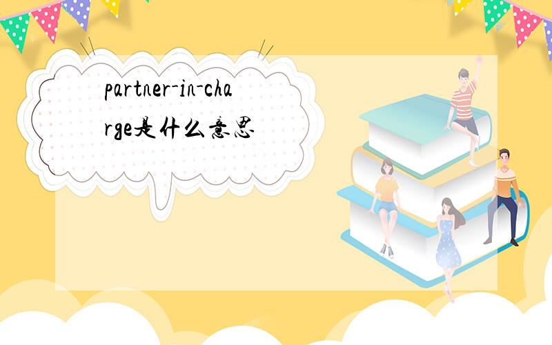 partner-in-charge是什么意思