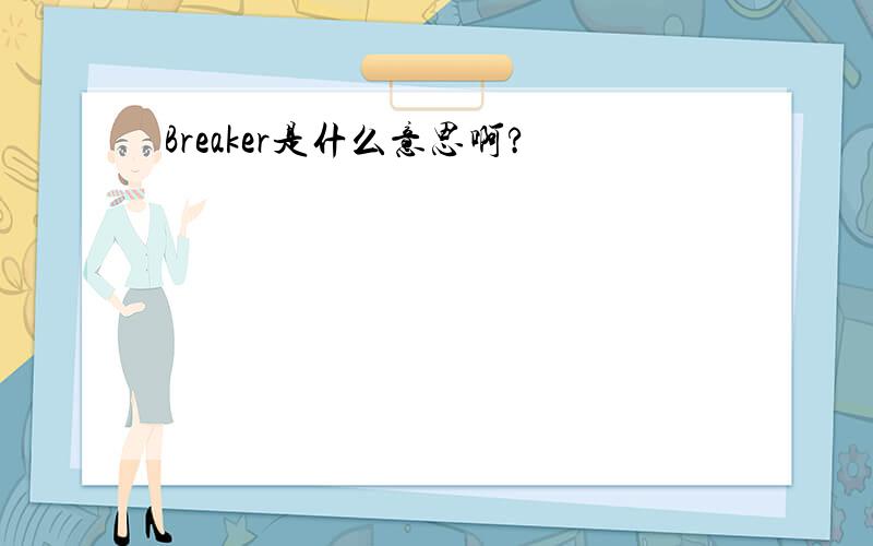 Breaker是什么意思啊?
