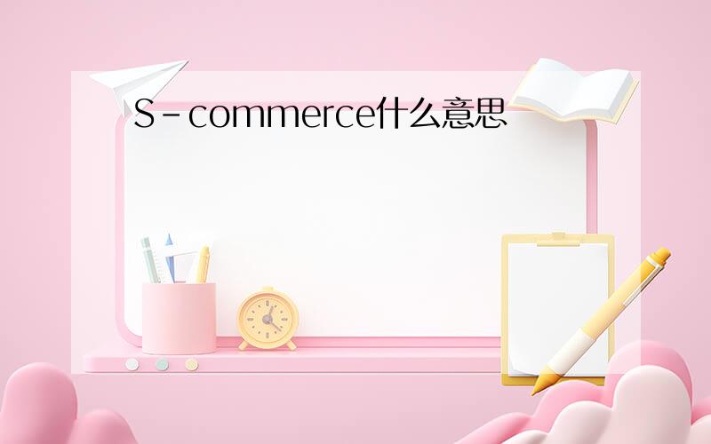 S-commerce什么意思
