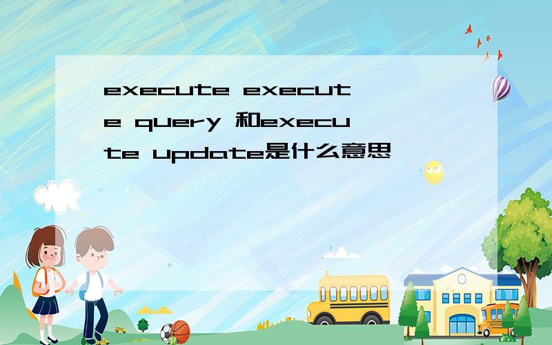 execute execute query 和execute update是什么意思
