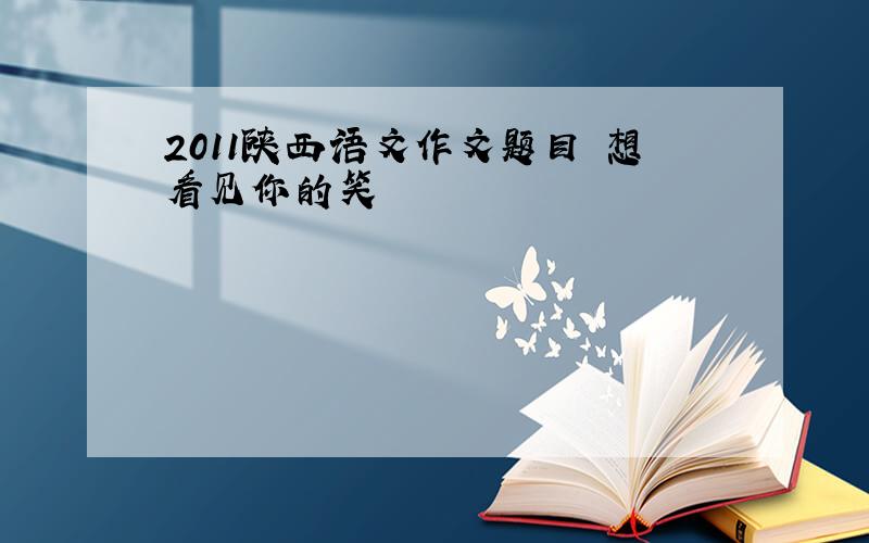 2011陕西语文作文题目 想看见你的笑