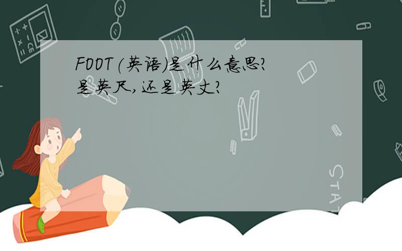 FOOT(英语)是什么意思?是英尺,还是英丈?
