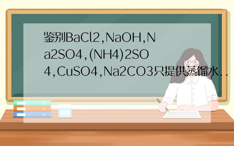 鉴别BaCl2,NaOH,Na2SO4,(NH4)2SO4,CuSO4,Na2CO3只提供蒸馏水..