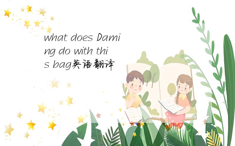 what does Daming do with this bag英语翻译