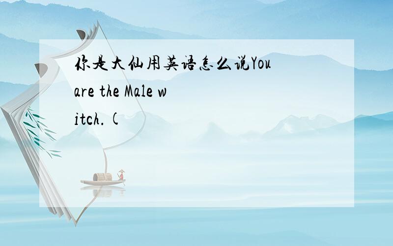 你是大仙用英语怎么说You are the Male witch.(
