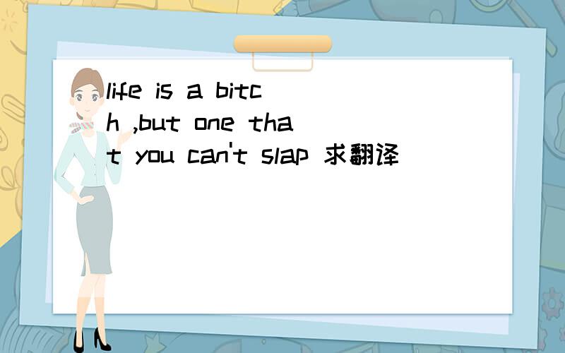 life is a bitch ,but one that you can't slap 求翻译