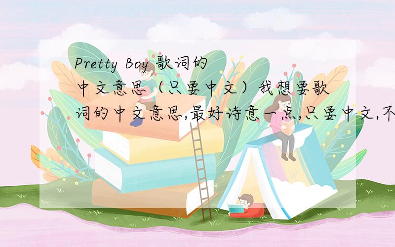 Pretty Boy 歌词的中文意思（只要中文）我想要歌词的中文意思,最好诗意一点,只要中文,不要英文